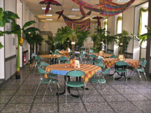 déco antillaise dans la salle Bruyère